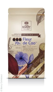 Экстра черный шоколад Cacao Barry Fleur de cao 70%, 5 кг