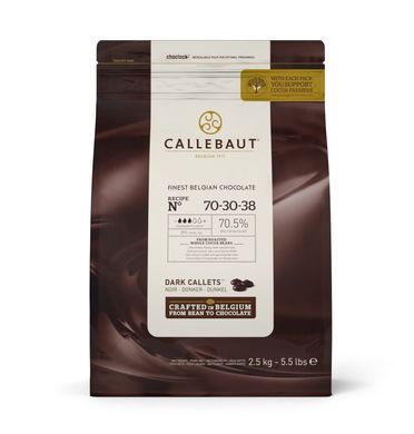 Екстрачорний шоколад Callebaut 70,5 %, 100 г