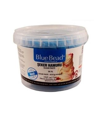 Цукрова мастика Blue Bead блакитна, 1 кг